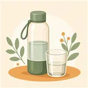 Флашица воде и чаша